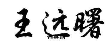 胡问遂王远曙行书个性签名怎么写