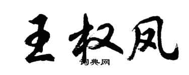 胡问遂王权凤行书个性签名怎么写