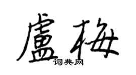 王正良卢梅行书个性签名怎么写