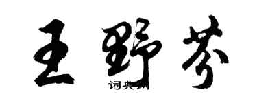胡问遂王野芬行书个性签名怎么写