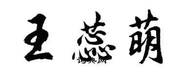 胡问遂王蕊萌行书个性签名怎么写