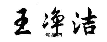胡问遂王净洁行书个性签名怎么写