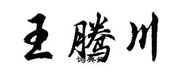 胡问遂王腾川行书个性签名怎么写