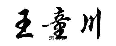 胡问遂王童川行书个性签名怎么写