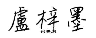 王正良卢梓墨行书个性签名怎么写