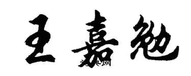 胡问遂王嘉勉行书个性签名怎么写