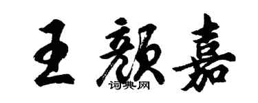 胡问遂王颜嘉行书个性签名怎么写