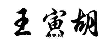 胡问遂王寅胡行书个性签名怎么写