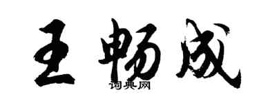 胡问遂王畅成行书个性签名怎么写