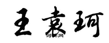 胡问遂王袁珂行书个性签名怎么写