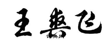 胡问遂王爽飞行书个性签名怎么写