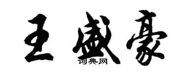 胡问遂王盛豪行书个性签名怎么写