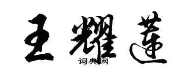 胡问遂王耀莲行书个性签名怎么写