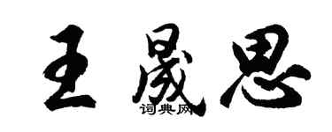 胡问遂王晟思行书个性签名怎么写