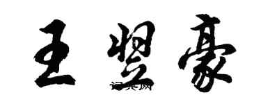 胡问遂王翌豪行书个性签名怎么写