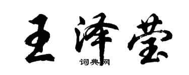 胡问遂王泽莹行书个性签名怎么写