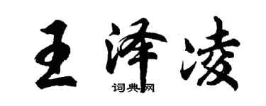 胡问遂王泽凌行书个性签名怎么写