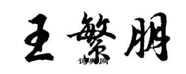 胡问遂王繁朋行书个性签名怎么写
