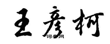 胡问遂王彦柯行书个性签名怎么写