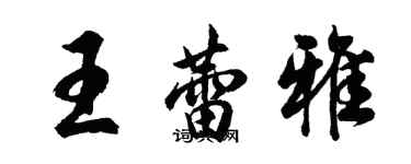 胡问遂王蕾雅行书个性签名怎么写