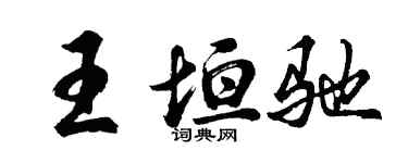 胡问遂王垣驰行书个性签名怎么写