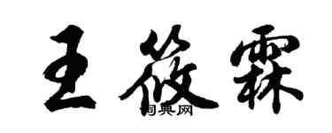 胡问遂王筱霖行书个性签名怎么写