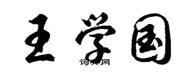 胡问遂王学国行书个性签名怎么写