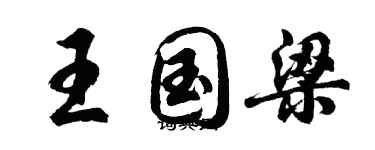 胡问遂王国梁行书个性签名怎么写