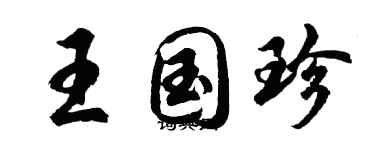 胡问遂王国珍行书个性签名怎么写