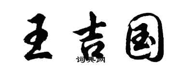 胡问遂王吉国行书个性签名怎么写