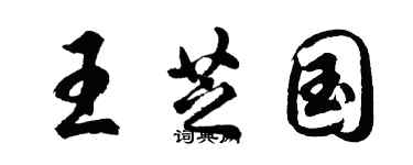 胡问遂王芝国行书个性签名怎么写