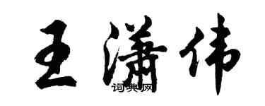 胡问遂王潇伟行书个性签名怎么写