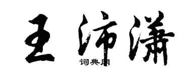 胡问遂王沛潇行书个性签名怎么写