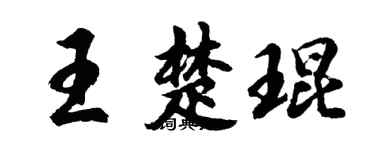 胡问遂王楚琨行书个性签名怎么写