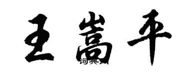 胡问遂王嵩平行书个性签名怎么写