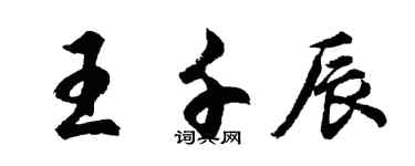 胡问遂王千辰行书个性签名怎么写
