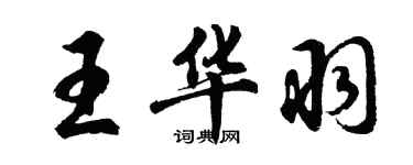 胡问遂王华羽行书个性签名怎么写
