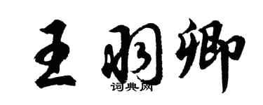胡问遂王羽卿行书个性签名怎么写