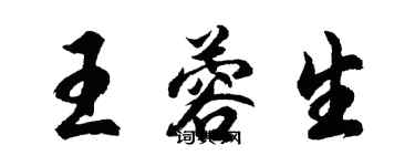 胡问遂王蓉生行书个性签名怎么写