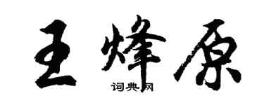 胡问遂王烽原行书个性签名怎么写