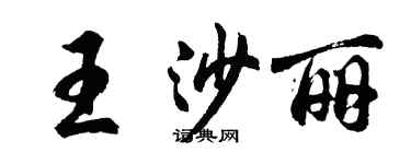 胡问遂王沙丽行书个性签名怎么写