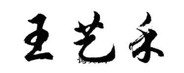胡问遂王艺禾行书个性签名怎么写