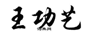 胡问遂王功艺行书个性签名怎么写