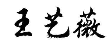 胡问遂王艺薇行书个性签名怎么写