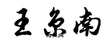 胡问遂王京南行书个性签名怎么写