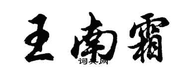 胡问遂王南霜行书个性签名怎么写