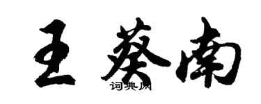 胡问遂王葵南行书个性签名怎么写