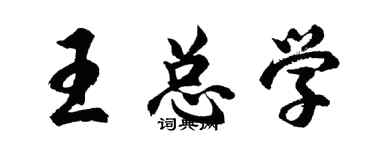 胡问遂王总学行书个性签名怎么写