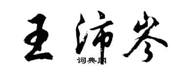 胡问遂王沛岑行书个性签名怎么写