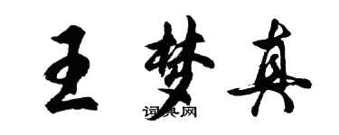 胡问遂王梦真行书个性签名怎么写